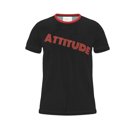 Attitude T-shirt red on black